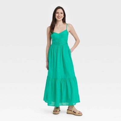 Women's Maxi Sundress - Universal Thread™ Green XL | Target