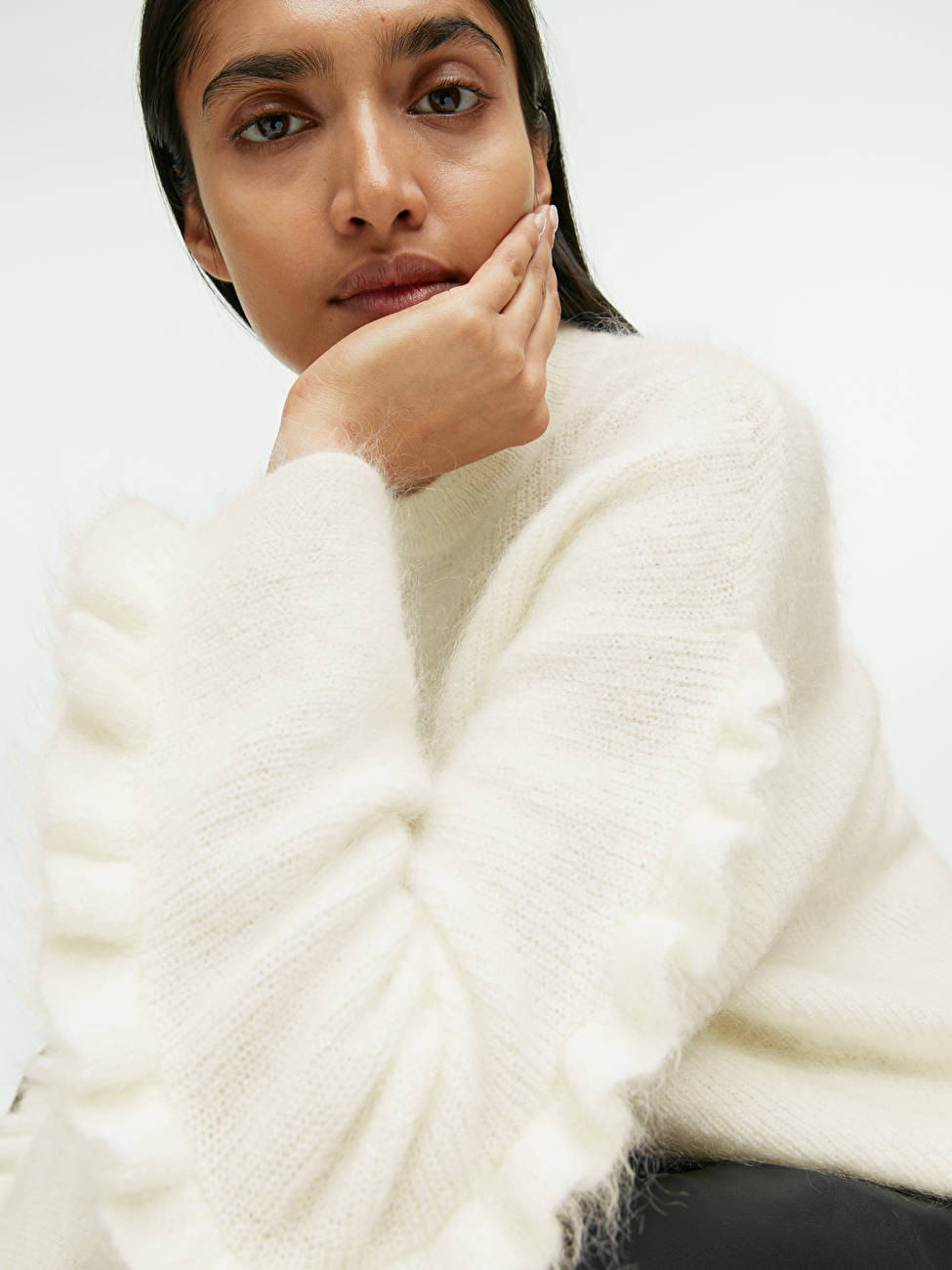 Frill Mohair-Blend Jumper | ARKET (US&UK)