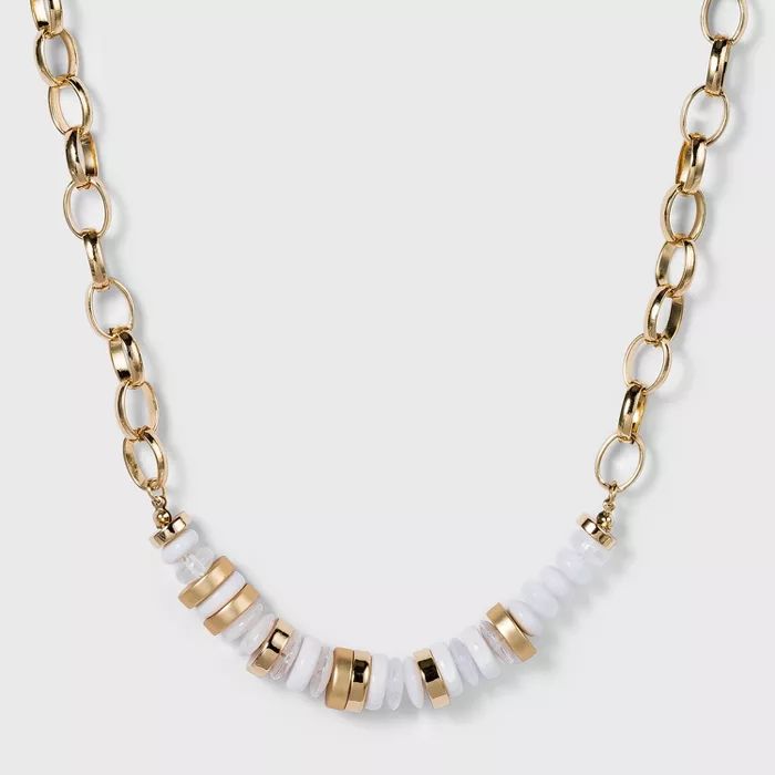 Beaded Statement Necklace - A New Day™ Ivory | Target