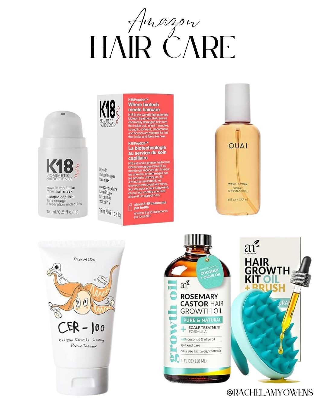 Amazon Hair Care Favorites! ✨

Upgrade your hair routine with these must-have Amazon finds for under $30! 💖

I am obsessed with this curated selection of hair heroes that deliver salon-worthy results at home. From the viral K18 molecular repair mask to the ultra-nourishing rosemary and castor growth oil, these products are game-changers for healthy, shiny locks. Don't forget the CER-100 collagen treatment for deep hydration and the OUAI wave spray for that effortless, beachy texture—all while staying on a budget!

#AmazonHair
#HairCareRoutine
#AmazonFinds
#HairGrowth
#K18Hair
#HealthyHair
#HairMask
#AmazonBeauty
#ScalpHealth
#HairOil
#GlowUp
#LTKBeauty
#BeautyOnABudget
#HairGoals
#AmazonHaul

#LTKselfcare #LTKBeauty #LTKmorningroutine