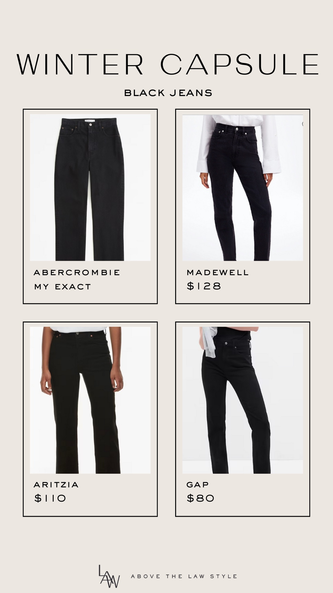 Winter Capsule: Black Jeans

#LTKFindsUnder50 #LTKStyleTip #LTKFindsUnder100