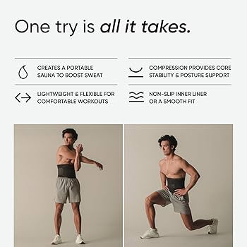 Sports Research Sweet Sweat Waist Trimmer (Core Series) - Premium Sweat Enhancing Fitness Band fo... | Amazon (US)