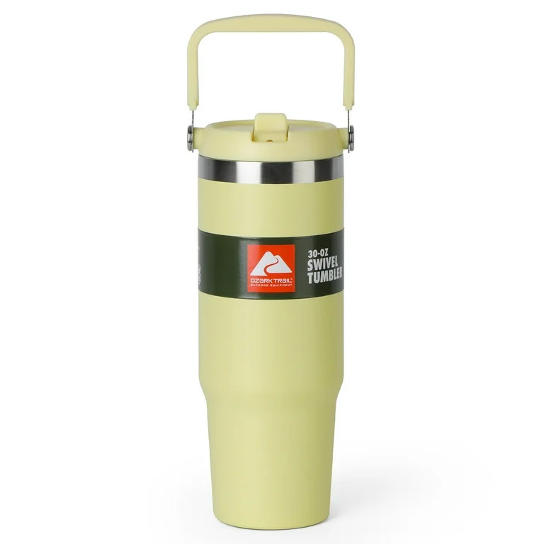 Ozark Trail 30 oz Insulated Stainless Steel Tumbler with Swivel Handle,Yellow | Walmart (US)