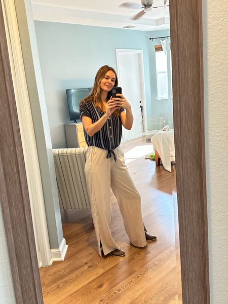 The most comfortable and versatile pants. I also paired them with a cropped sweater and white tennis shoes for a more casual look and loved it. 

#LTKover40 #LTKworkwear #LTKfindsunder50