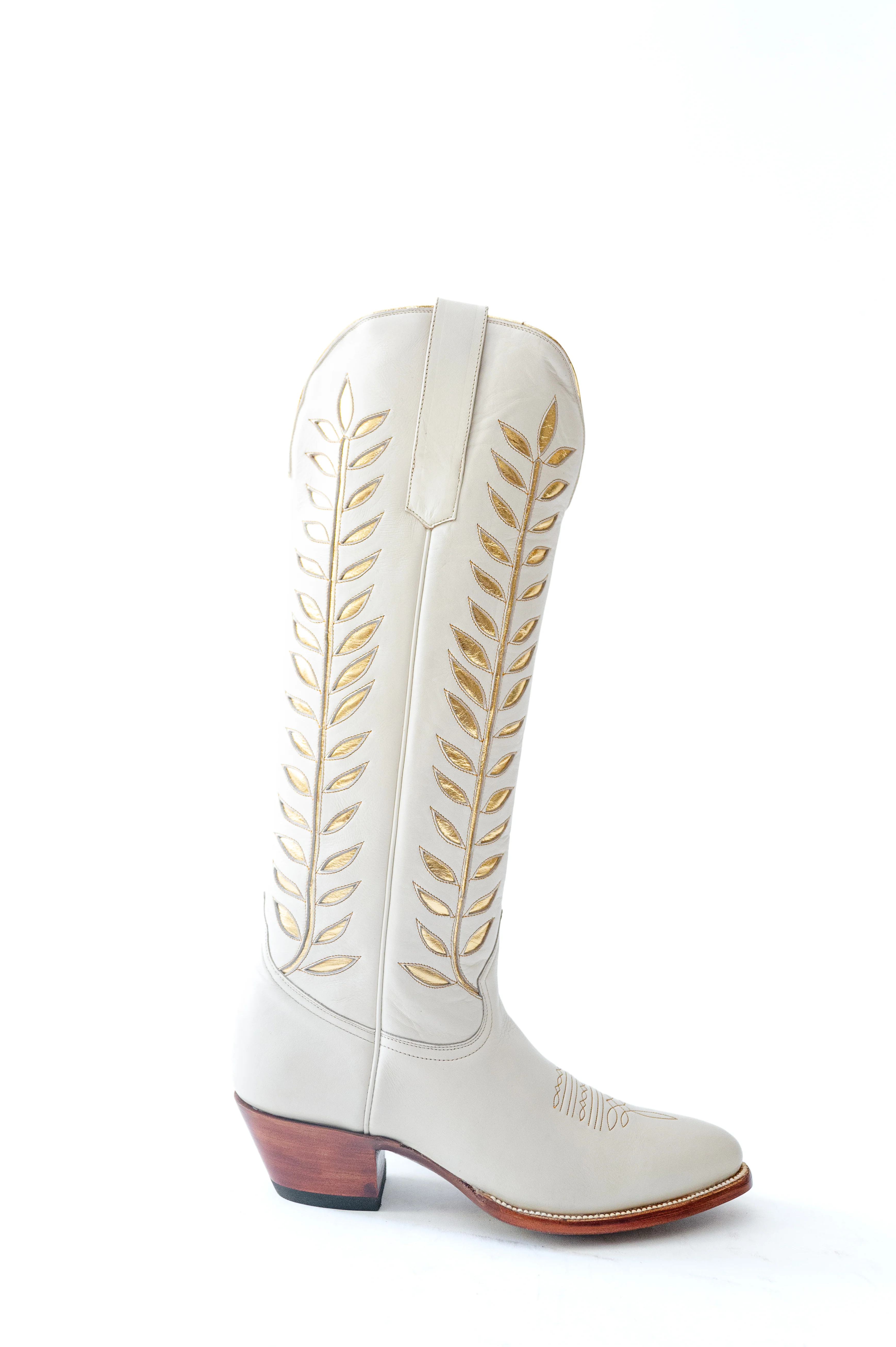 Rory Cowgirl Boot in Metallic Gold | Petite Paloma
