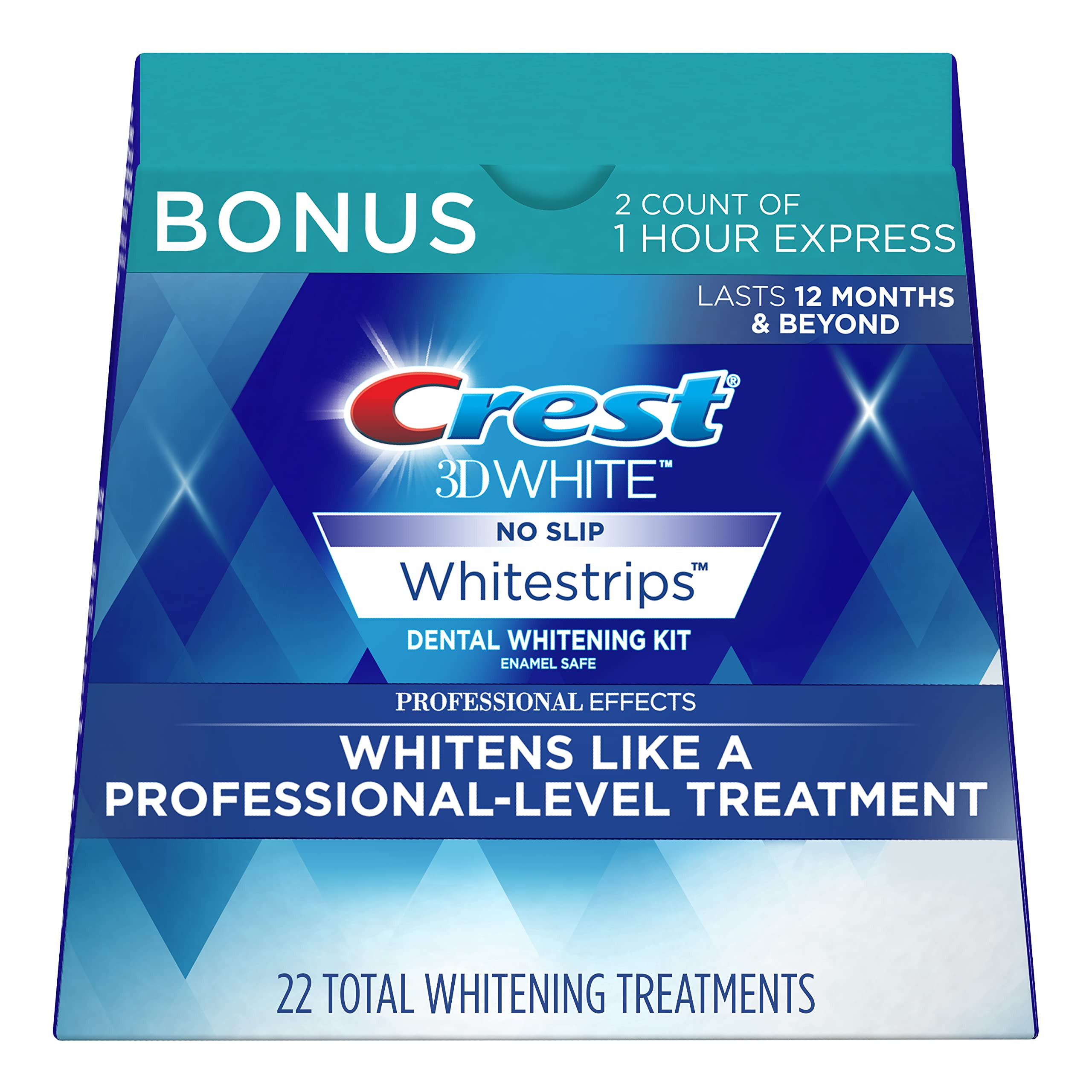 Crest 3D Whitestrips, Professional Effects, Teeth Whitening Strip Kit, 44 Strips (22 Count Pack) | Amazon (US)