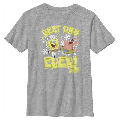 Boy's SpongeBob SquarePants Sponge on the Run Best Day Dance  T-Shirt - Athletic Heather - Small | Target