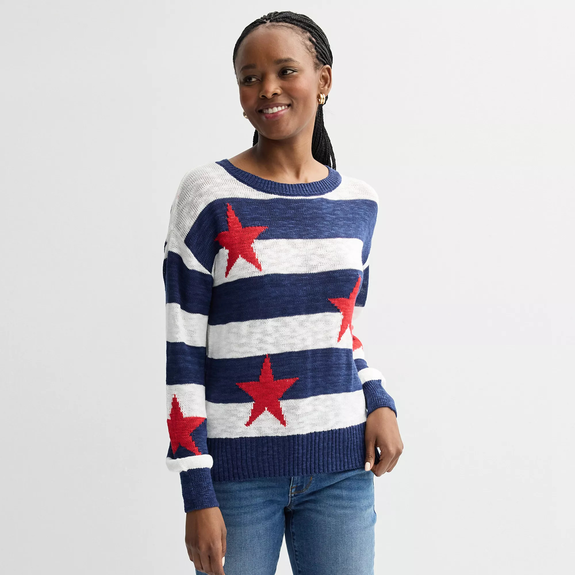Women's Freshman 1996 Americana Striped Pullover Sweater | Kohl's