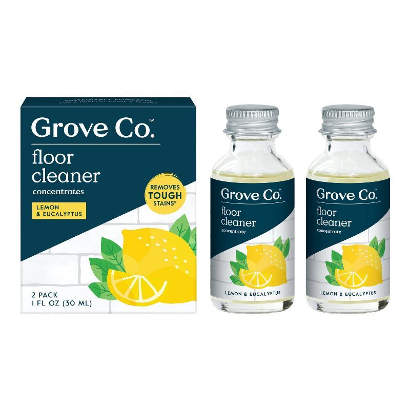 Grove Co. Floor Cleaning Concentrate - Lemon - 1 fl oz/2pk | Target