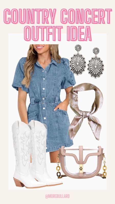 Country Concert Outfit Idea | Denim Dress | Nashville Outfit 

#LTKfindsunder100 #LTKstyletip #LTKfindsunder50