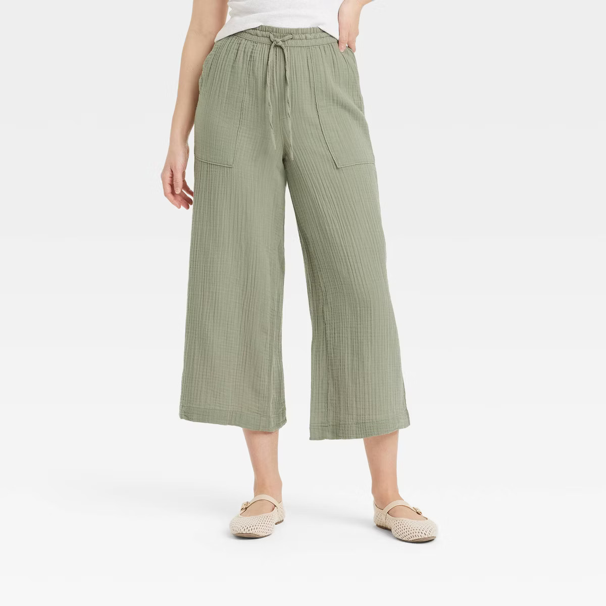 Women's High-Rise Gauze Wide Leg Pull-On Pants - Universal Thread™ | Target