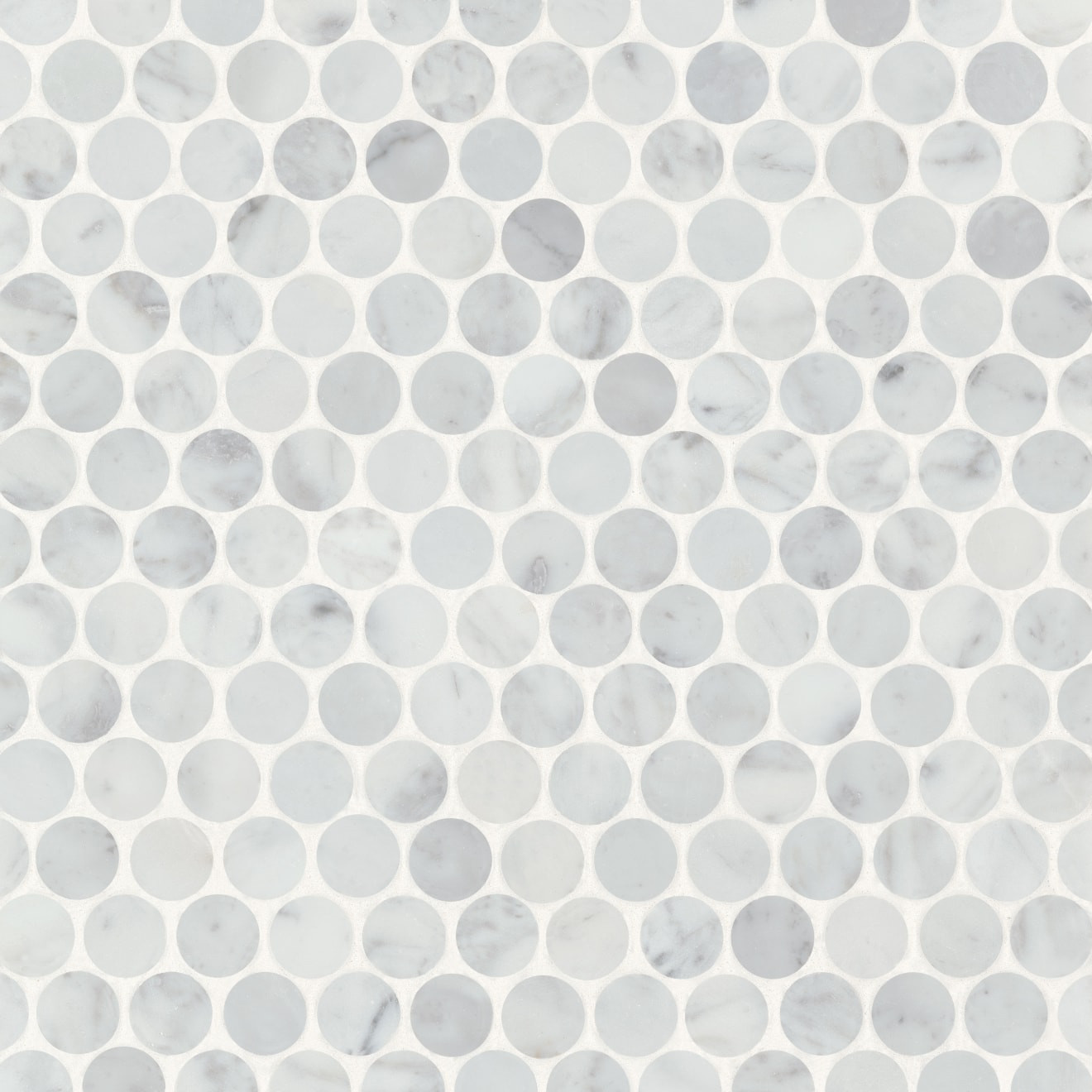 Monet Honed Marble Mosaic 8 Tile in White Carrara | Bedrosians Tile & Stone