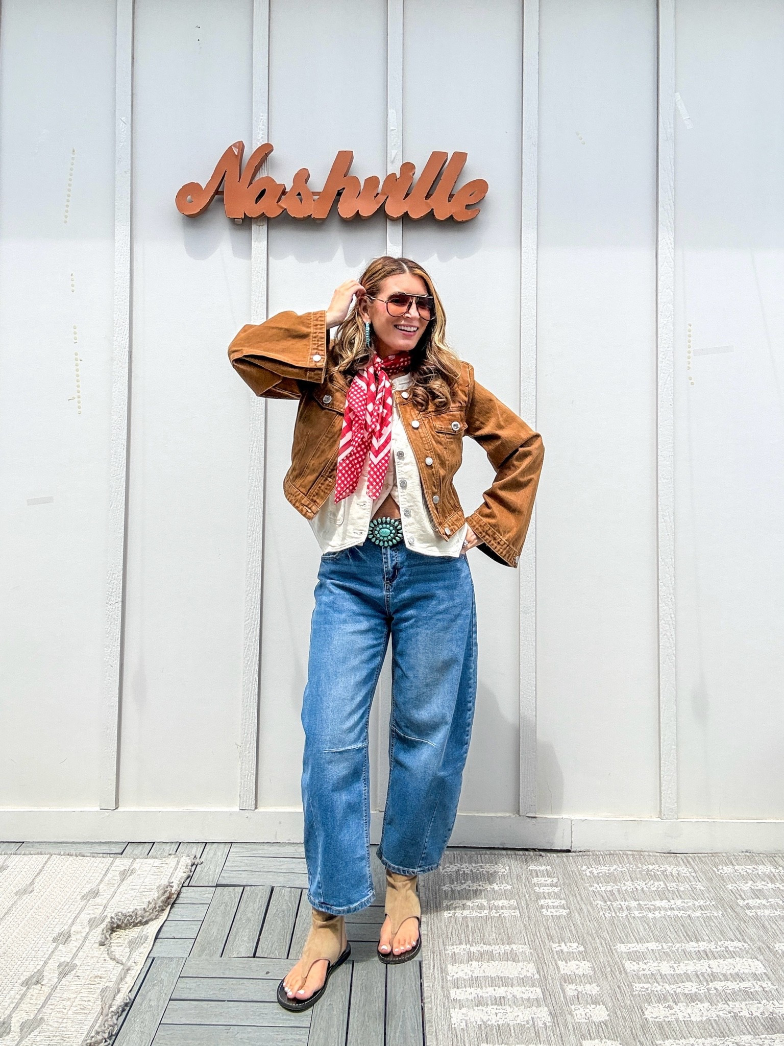 What I wore out in Nashville!

Levi’s vest (medium)
Barrel leg jeans (6)
Turquoise jewelry 

Casual outfit, spring outfit, western outfit, easy outfit, barrel leg jeans

#LTKootd #LTKSaleAlert #LTKSeasonal