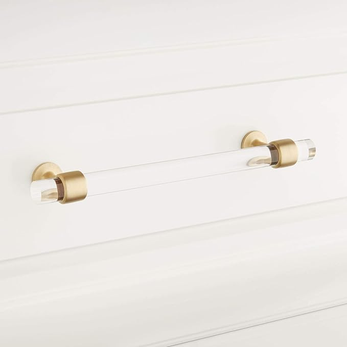 Signature Hardware 949193-6 6" Beryn Acrylic Cabinet Pull | Amazon (US)