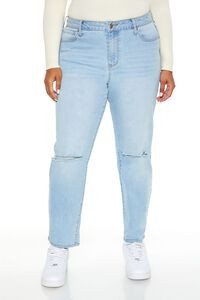 Plus Size Distressed Boyfriend Jeans | Forever 21