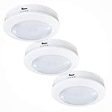Ecolight BO1082-WHG-09LF3-E Battery Operated LED Puck Lights (3-Pack) 3.5-Inch White | Amazon (US)