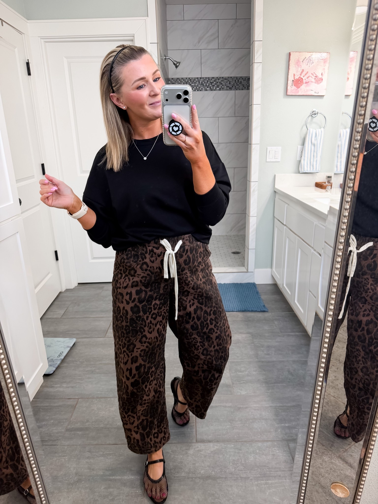 A comfy outfit that still feels put together 🖤

This scuba knit sweatshirt is one of those pieces I grab constantly — soft, structured, and easy to style with just about anything. Paired it with these Amazon pull-on barrel pants that are lightweight, comfortable, and such a fun switch from regular joggers or jeans.

Perfect casual everyday outfit, whether you’re running errands, heading to the ball field, or just want something cute and comfortable.

Medium in both pieces 

#LTKootd #LTKOver40 #LTKSaleAlert