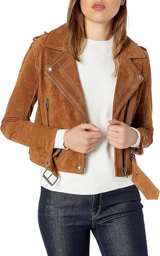[BLANKNYC] womens Real Suede Moto Jacket | Amazon (US)