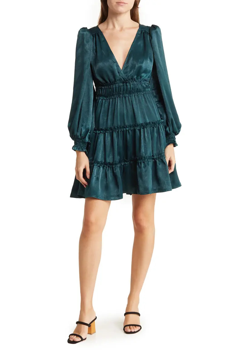 OAK AND TRELLIS Ruffle Trim Tiered Dress | Nordstromrack | Nordstrom Rack