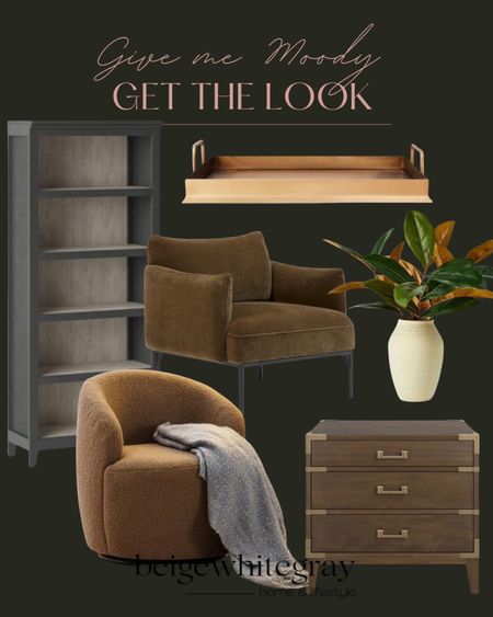 Give me moody!! These beautiful moody vibes are linked here!! From high to low. The barrel back chair is beautiful and affordable looks designer and the west elm chair is super popular and very well priced too!! Loving this tray I personally have it and the nightstand is another favorites 

#LTKstyletip #LTKFind #LTKhome