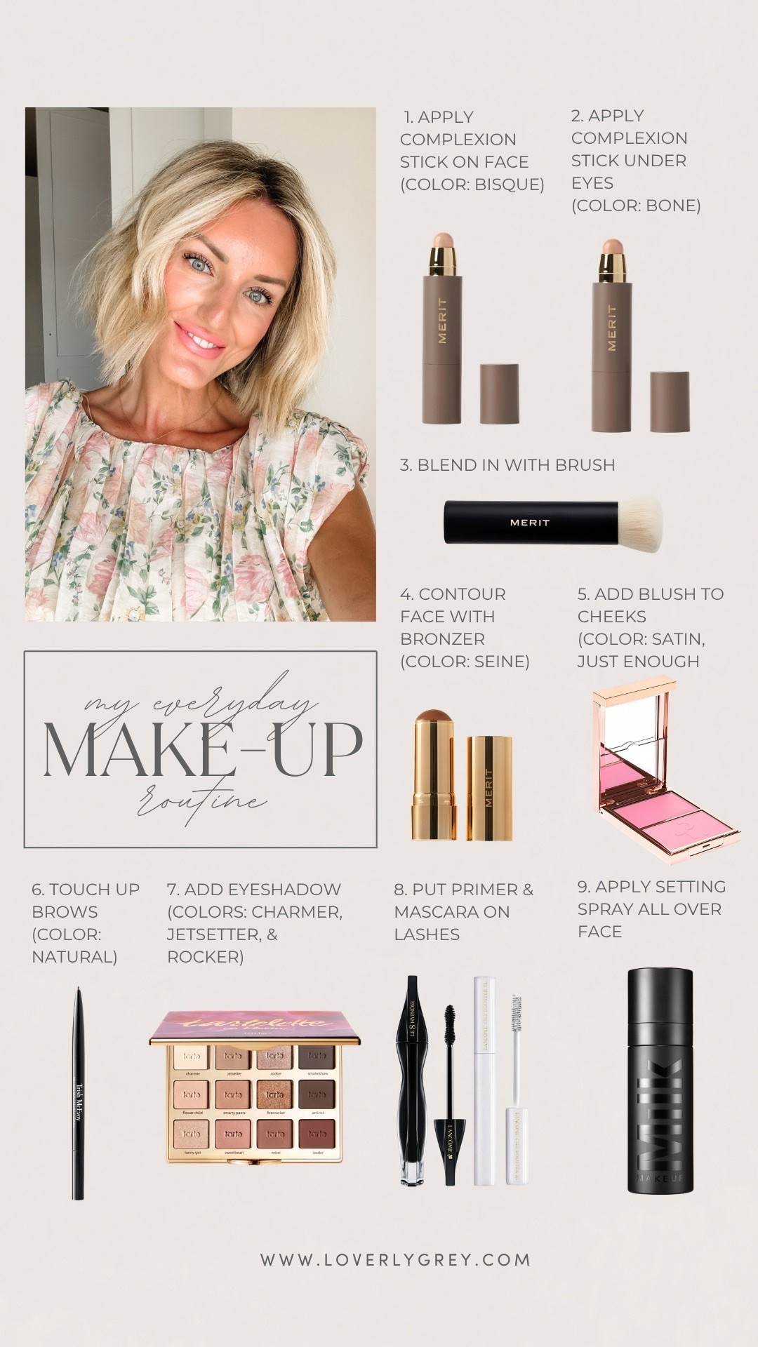 My easy, everyday make up routine! I use several Merit products for my base layers!

Loverly Grey, make up, beauty, everyday make up routine

#LTKBeauty