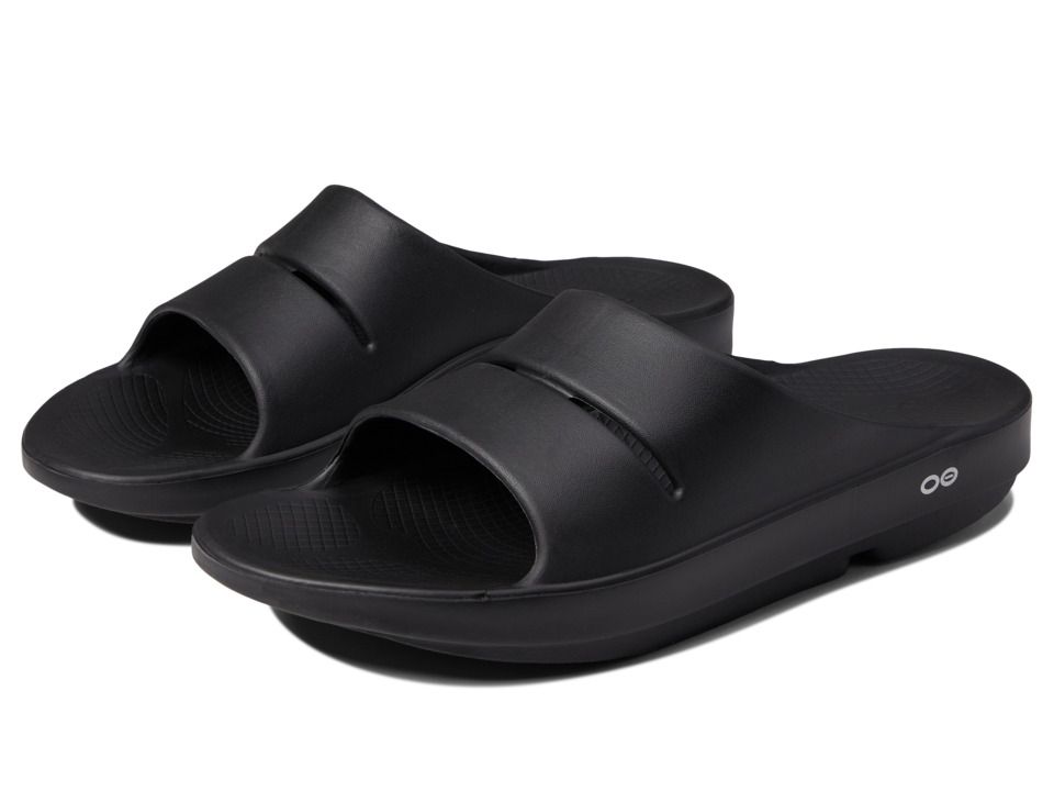 OOFOS - OOahh Slide Sandal (Black) Sandals | Zappos