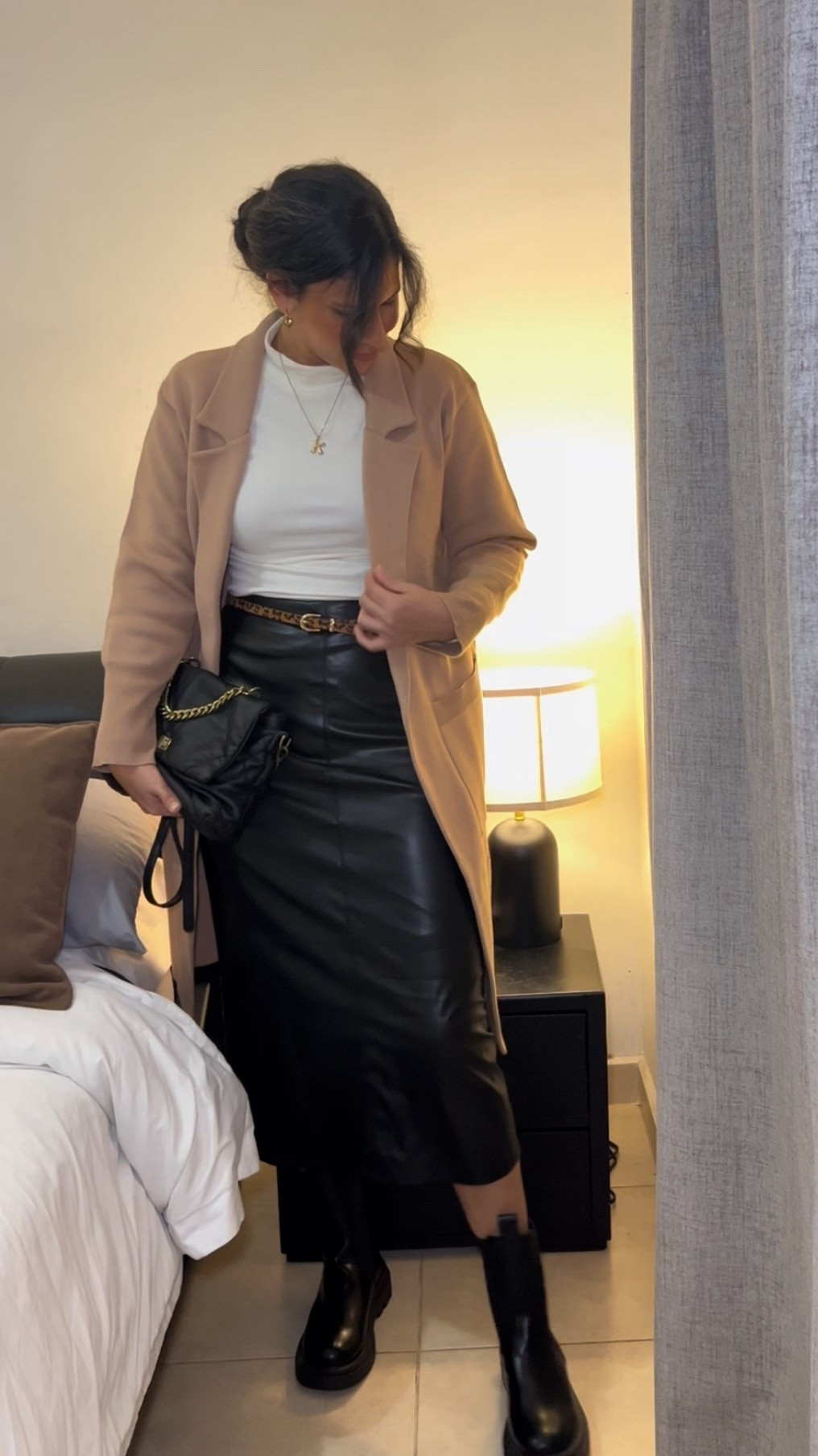 Fall outfit inspo 🍂 skirt faux leather outfit idea 

#LTKHalloween #LTKFindsUnder50 #LTKHoliday