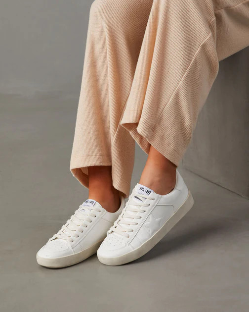 Caitlyn Lace Up Sneakers - White | VICI