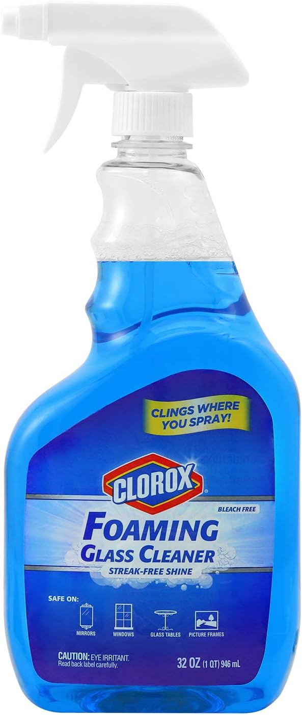 Clorox Foaming Glass Cleaner Trigger Spray, Streak Free No Drip Formula for Windows, Mirrors, and... | Amazon (US)