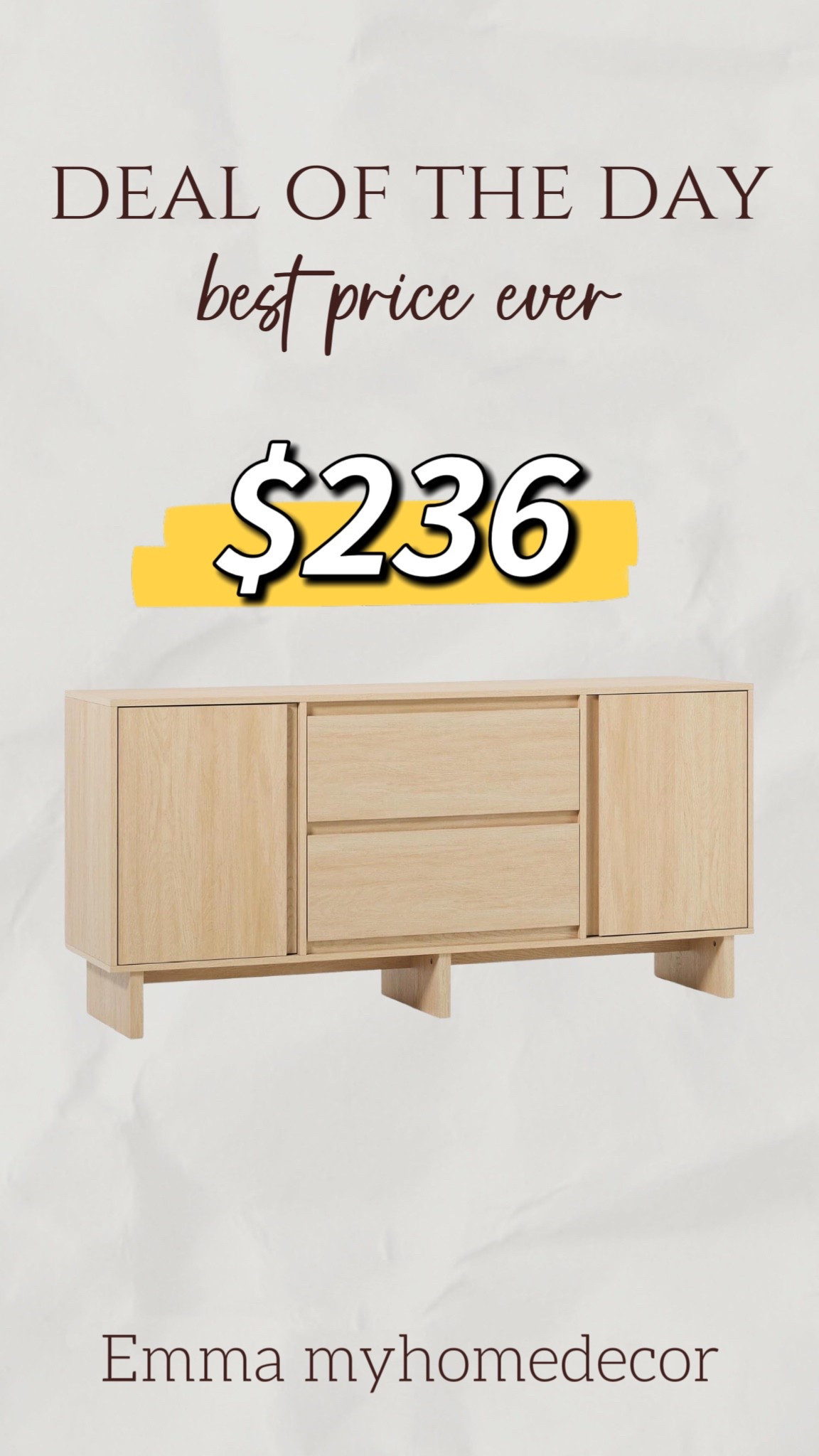 Deal of the day! Best price ever! This white oak finish sideboard is on sale under $240! It's much lower than Black Friday! Runnn don't walk!

It's on sale on Amazon and target. Free shipping and return!


网红边柜


#LTKHome #LTKFindsUnder100 #LTKSaleAlert