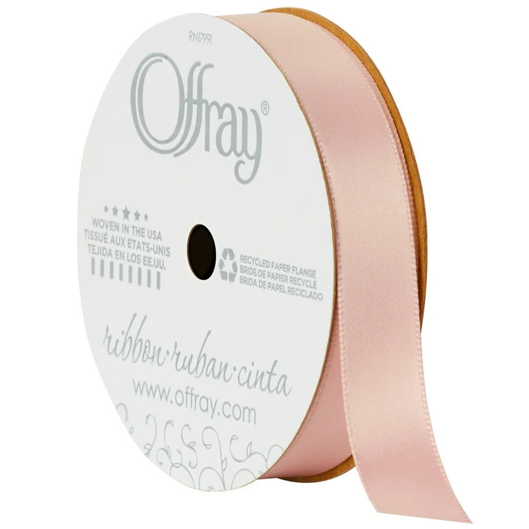 Offray Ribbon, Pink 5/8 inch Double Face Satin Ribbon for Sewing, Crafts, and Wedding, 18 feet, 1... | Walmart (US)