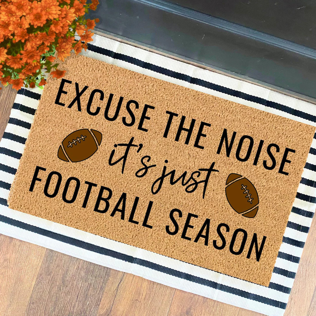 Football Front Door Mat | Football Gifts | Football Sports Home Decor | Football Doormat | Funny ... | Etsy (US)