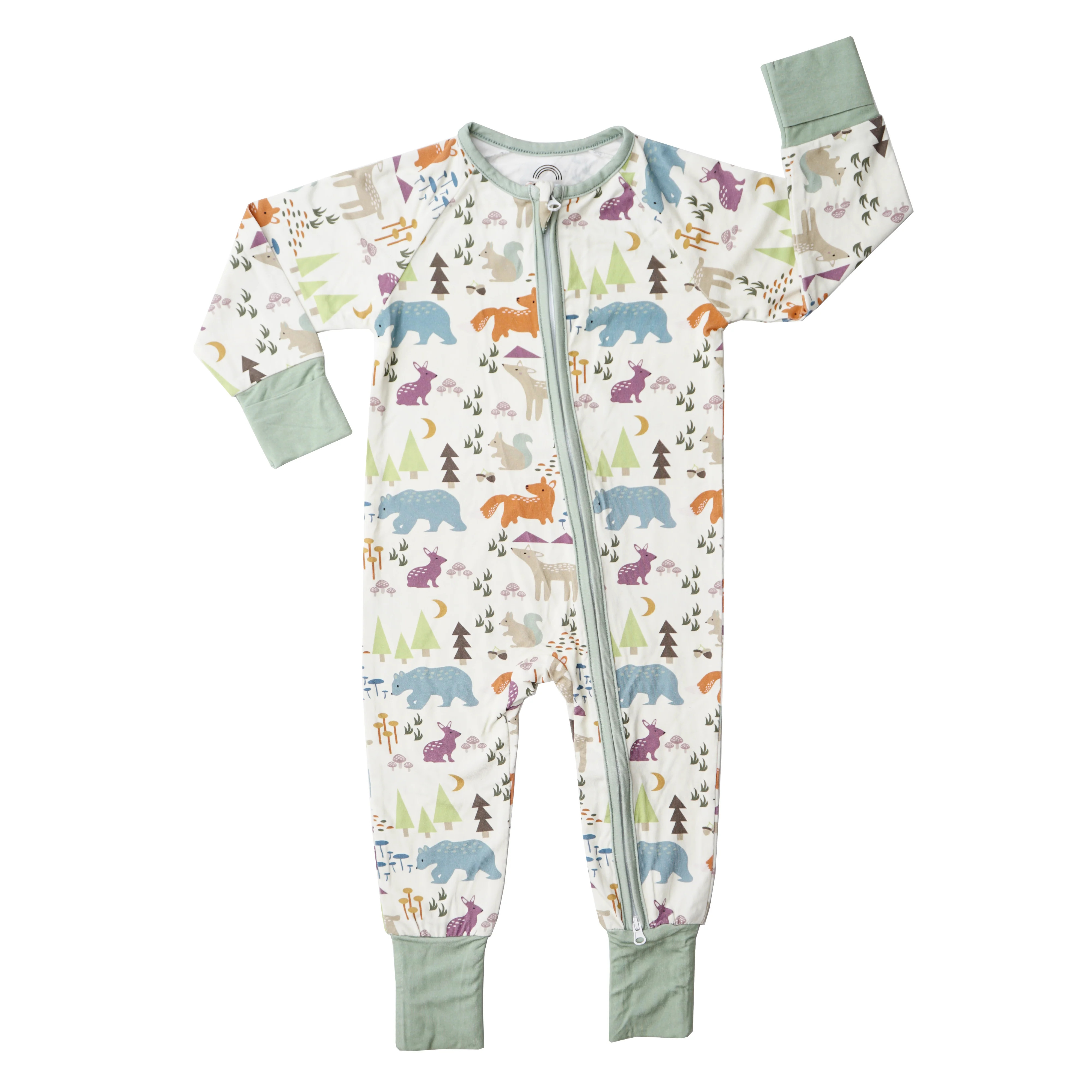 Forest Friends Baby Convertible Bamboo Zippy Pajama | Emerson and Friends