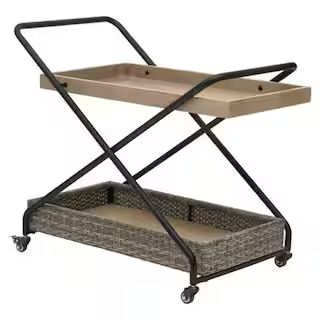 StyleWell Pine River Serving Cart GO-110065-SSS | The Home Depot