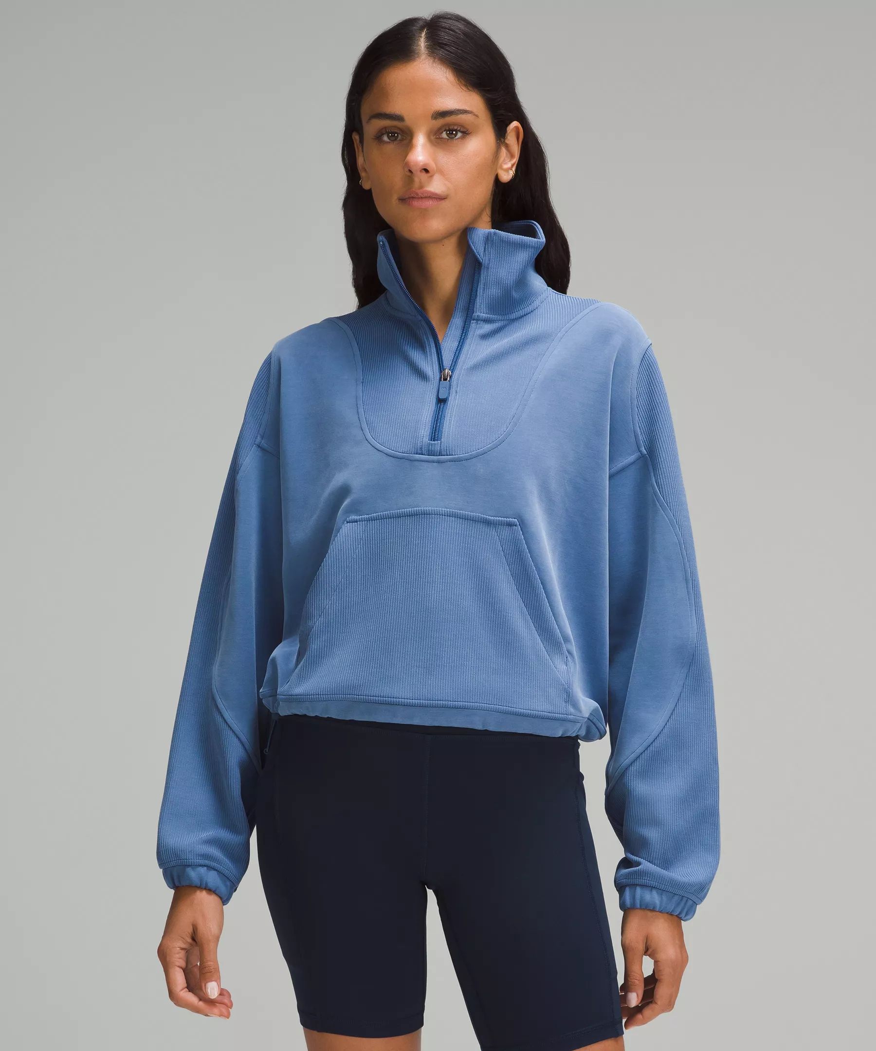 Brushed Softstreme Ribbed Half Zip | Women's Hoodies & Sweatshirts | lululemon | Lululemon (US)