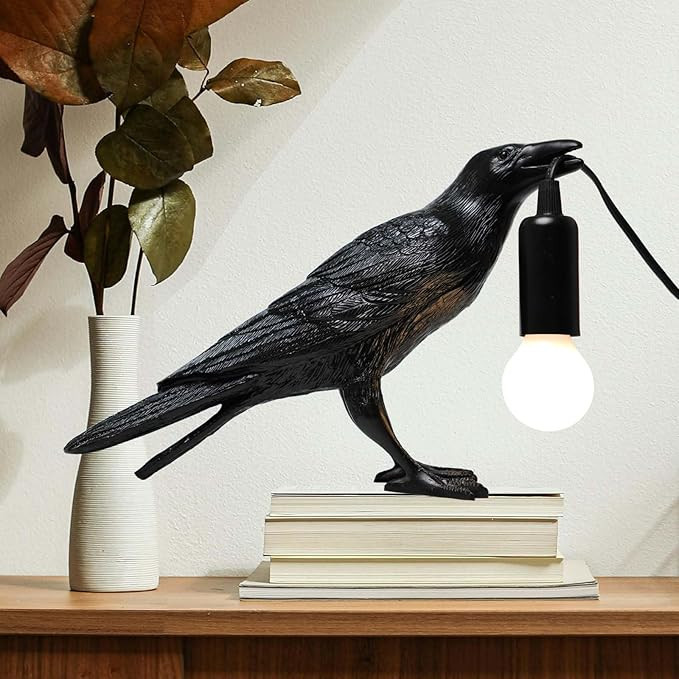 Raven Lamp - Adjustable Brightness with Bulb, Gothic Home Decor for Bedside, Bedroom, Living Room... | Amazon (US)