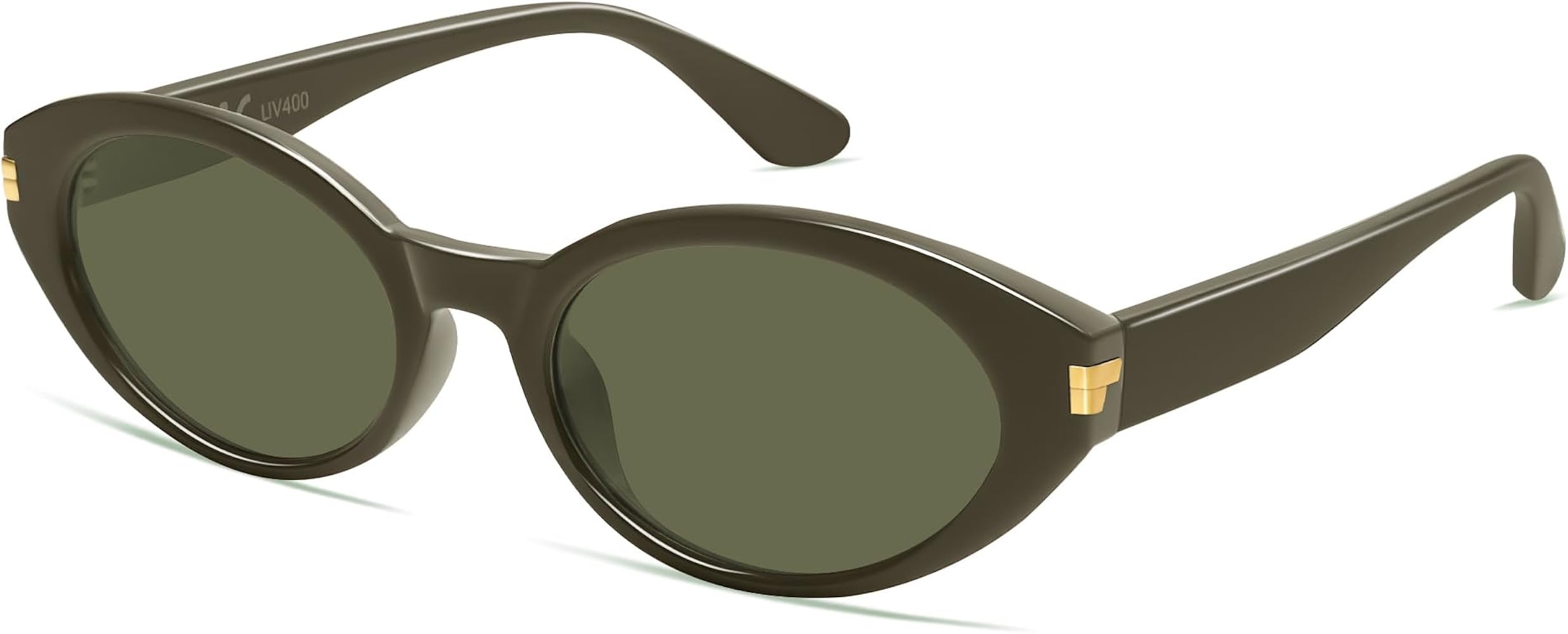 VANLINKER Polarized Retro Oval Sunglasses for Women Men Small Face Vintage 90s Shades VL9850 | Amazon (US)