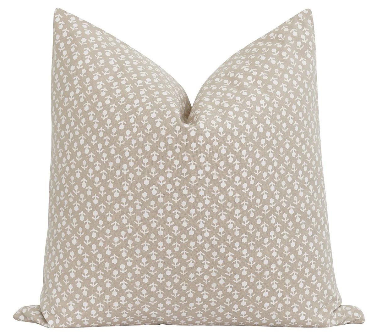 Schumacher Beatriz Natural Throw Pillow | Land of Pillows