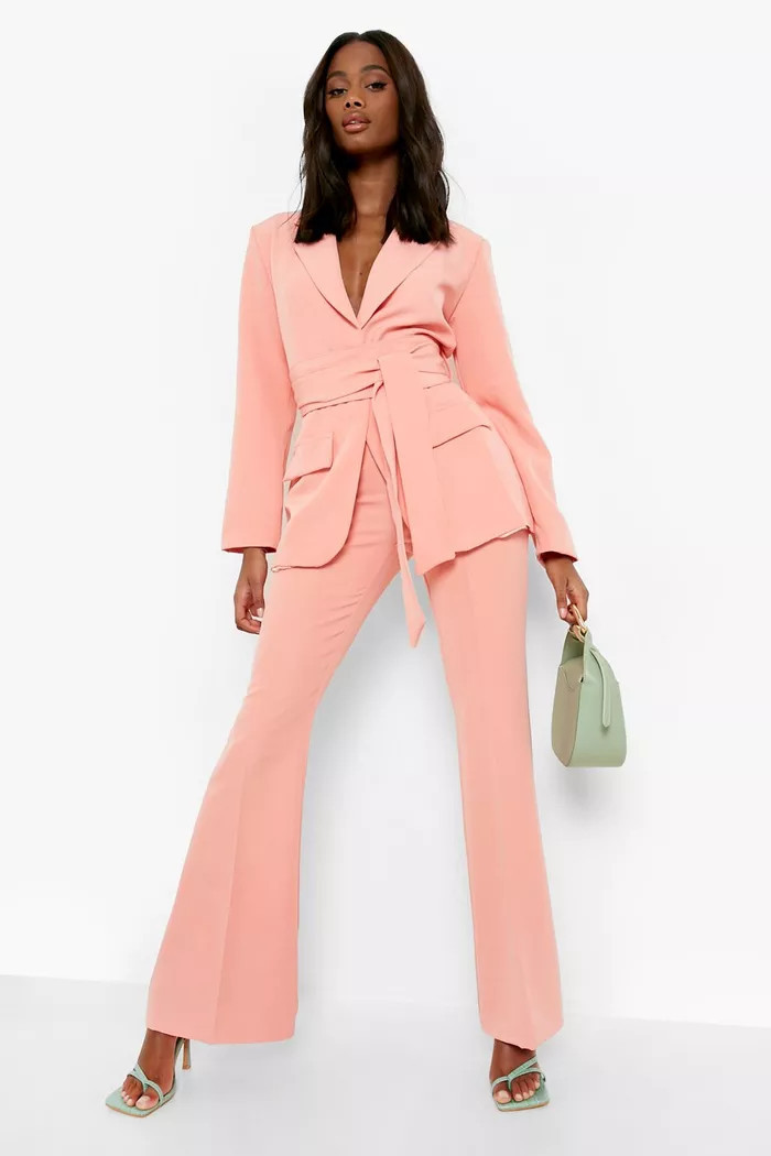 Tailored Fit & Flare Trousers | Boohoo.com (UK & IE)