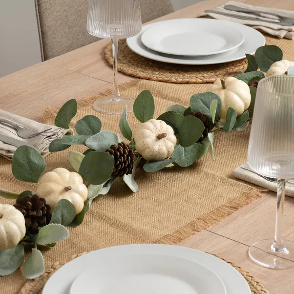 Artificial Pumpkin & Eucalyptus Garland | Dunelm (migrated)