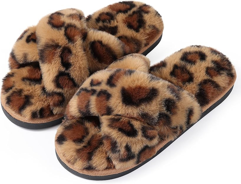 Evshine Memory Foam Fuzzy House Slippers for Women | Amazon (US)
