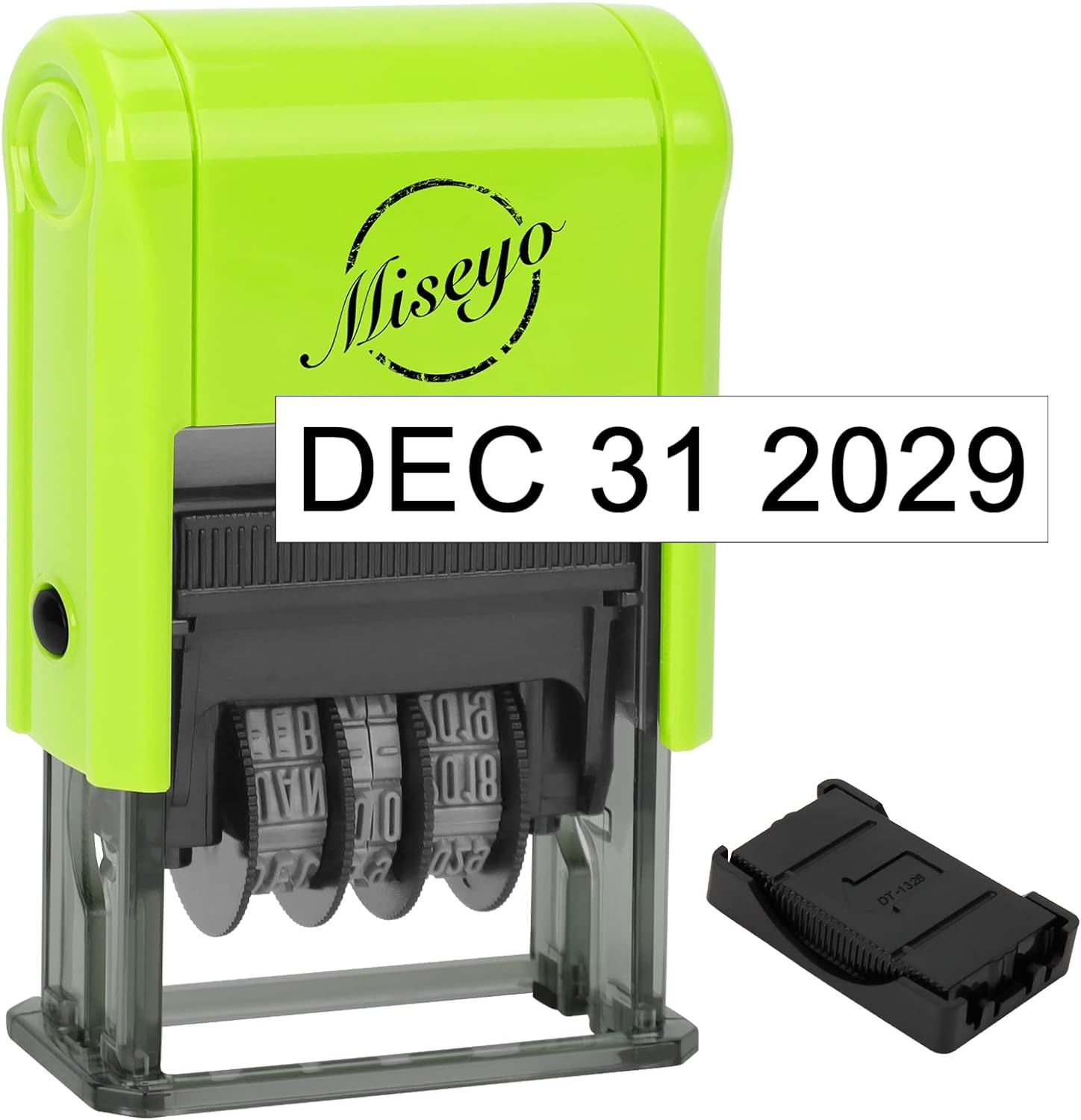 Miseyo Self Inking Date Stamp - Green (2 Black Refill Ink pad Included) | Amazon (US)