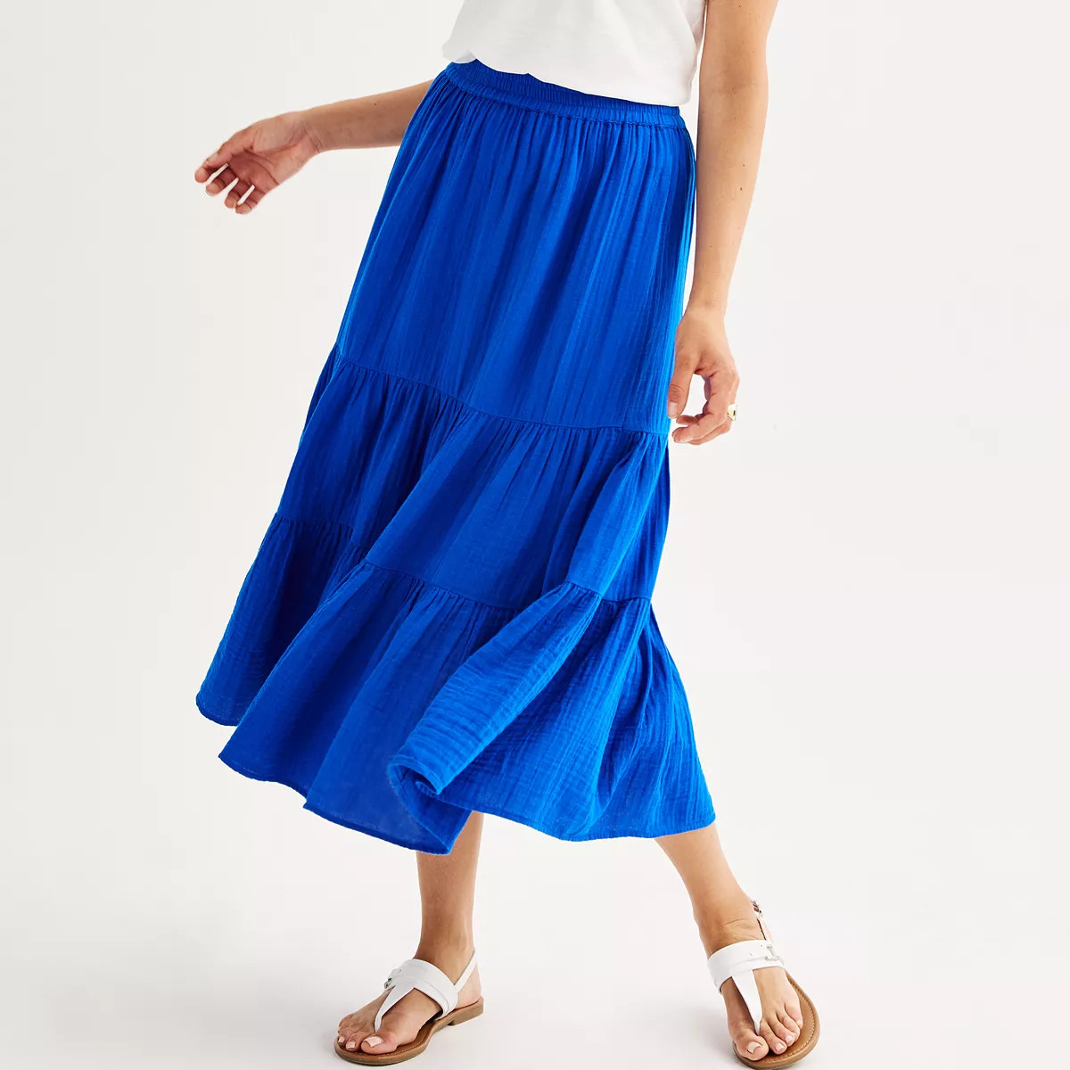Women's Sonoma Goods For Life® Tiered Long Midi Skirt | Kohl's