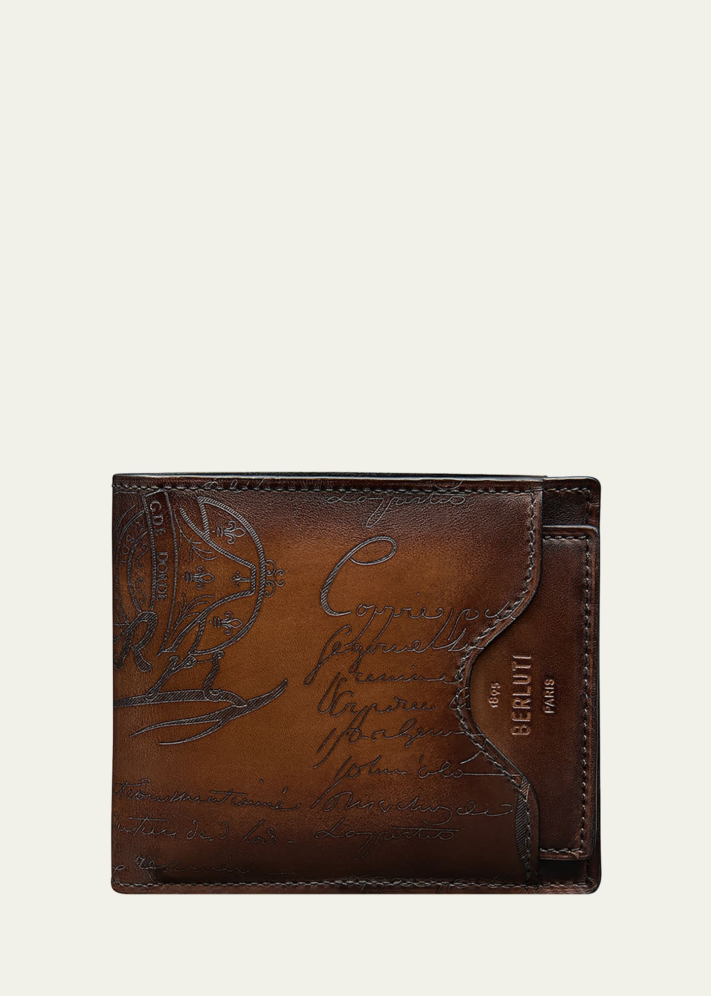 Berluti Men's Makore 2-in-1 Scritto Leather Bifold Wallet | Bergdorf Goodman