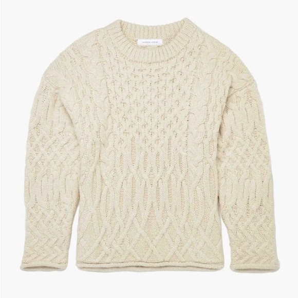 Janessa Leoné Joelle Sweater Regenerative Alpaca Cable Knit natural M/L | Poshmark