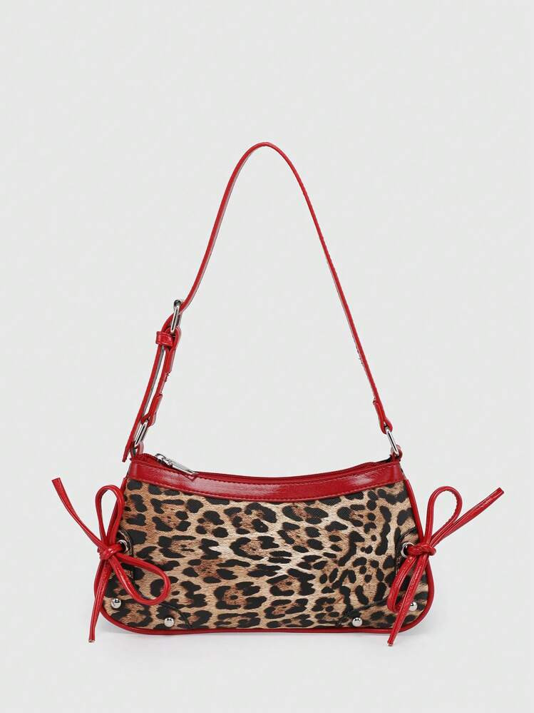 1pc Retro Bowknot Decor One Shoulder Armpit French Bread Bag, Suitable For Dates, Outings, Partie... | SHEIN