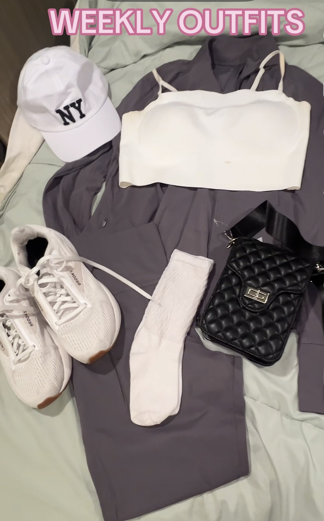 Workout outfit look 