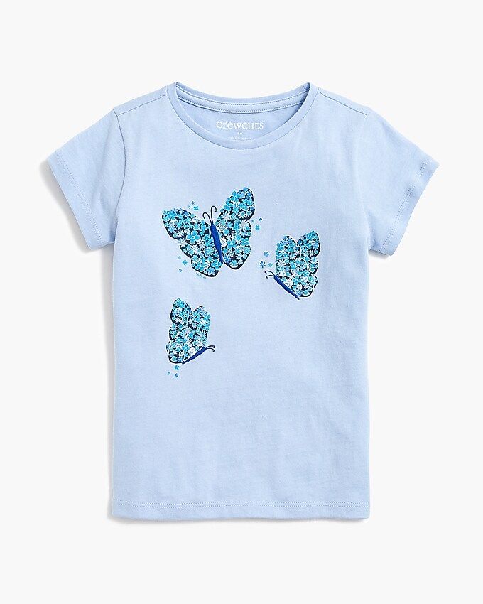 Girls' floral butterfly graphic tee | J.Crew Factory
