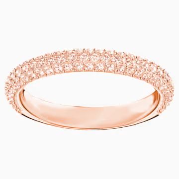 Stone Ring, Pink, Rose-gold tone plated | Swarovski (US)