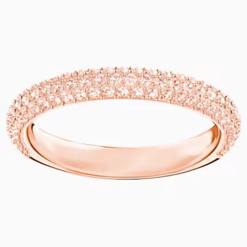 Stone Ring, Pink, Rose-gold tone plated | Swarovski (US)